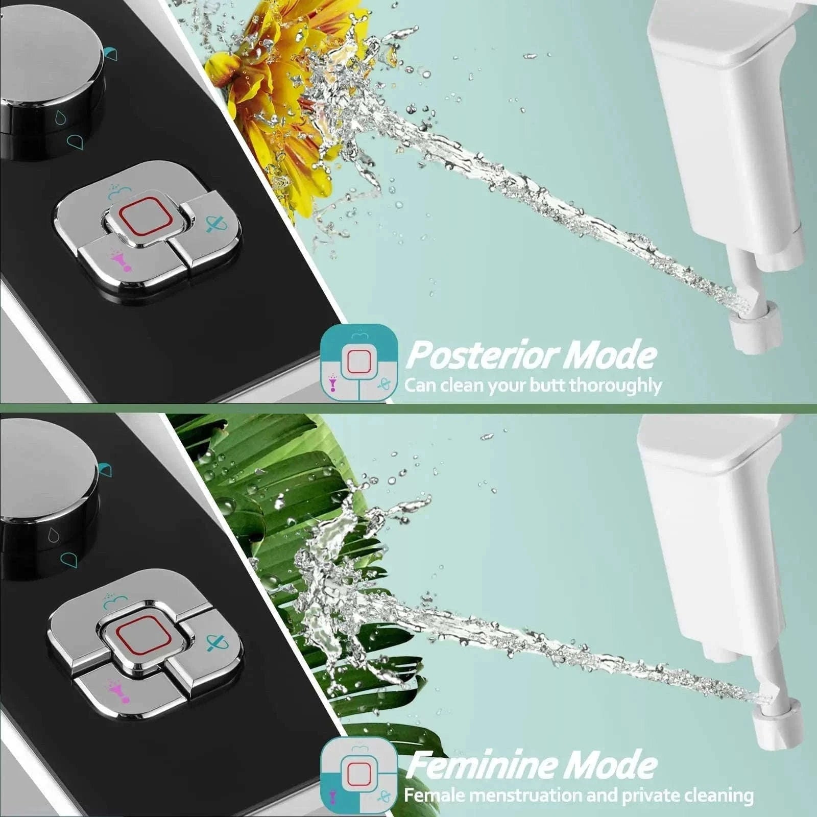 Ultra-Thin Bidet Toilet Seat Attachment with Dual Nozzles-3-8 FR ES NL Europe / GERMANY