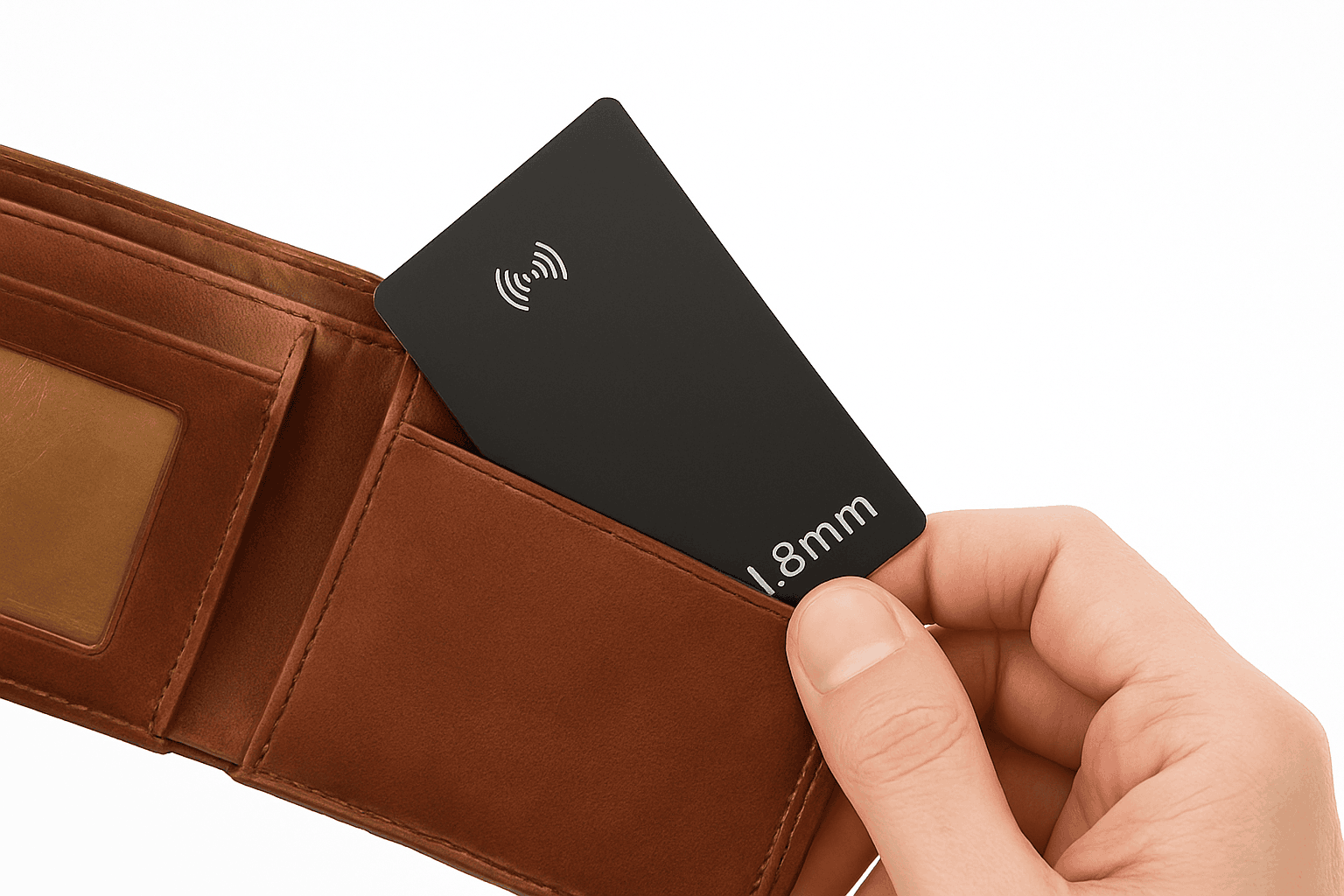Ultra-Thin GPS Tracker Card for Wallets and Everyday Essentials-Black 1pcs
