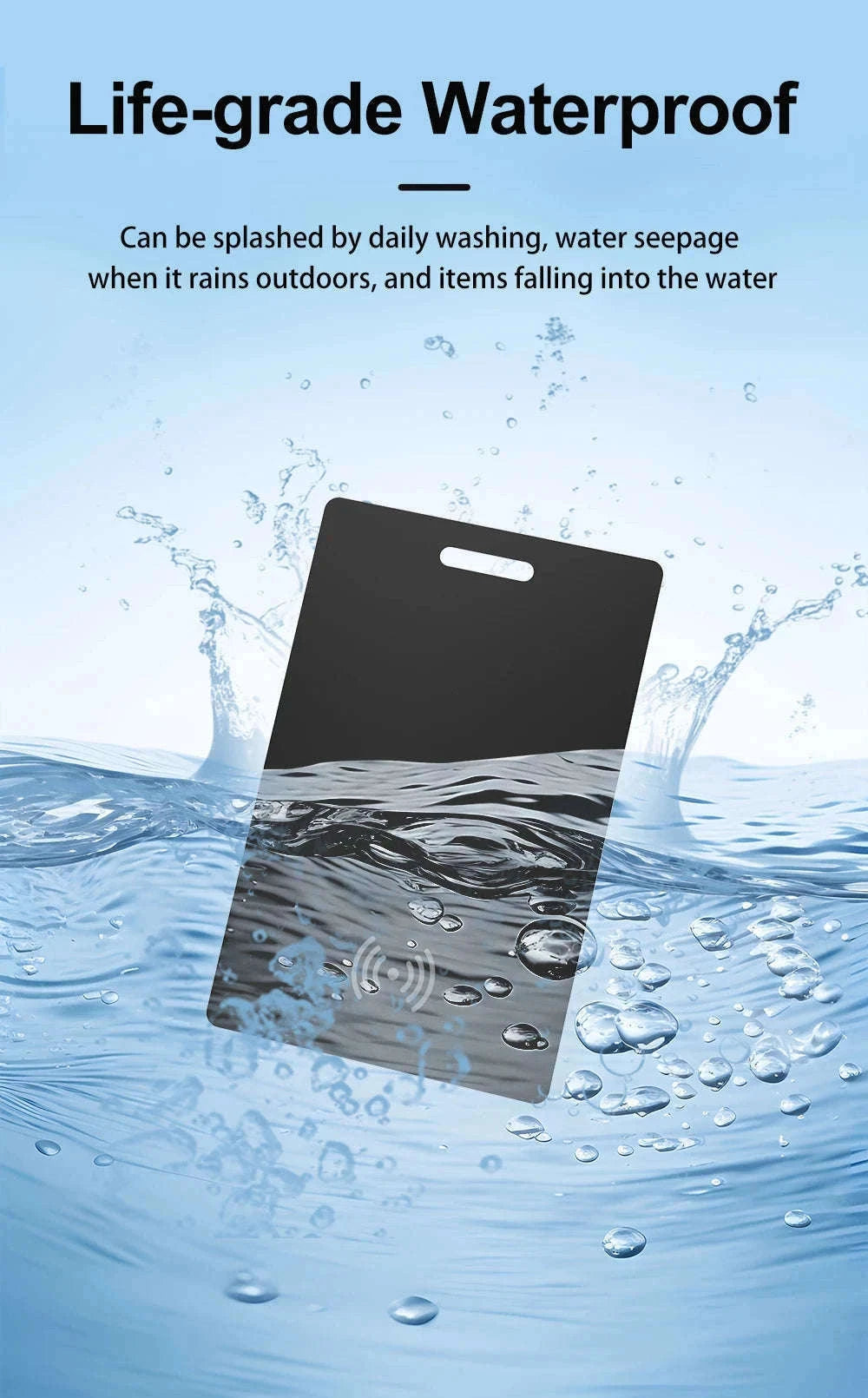 Ultra-Thin GPS Tracker Card for Wallets and Everyday Essentials-Black 1pcs