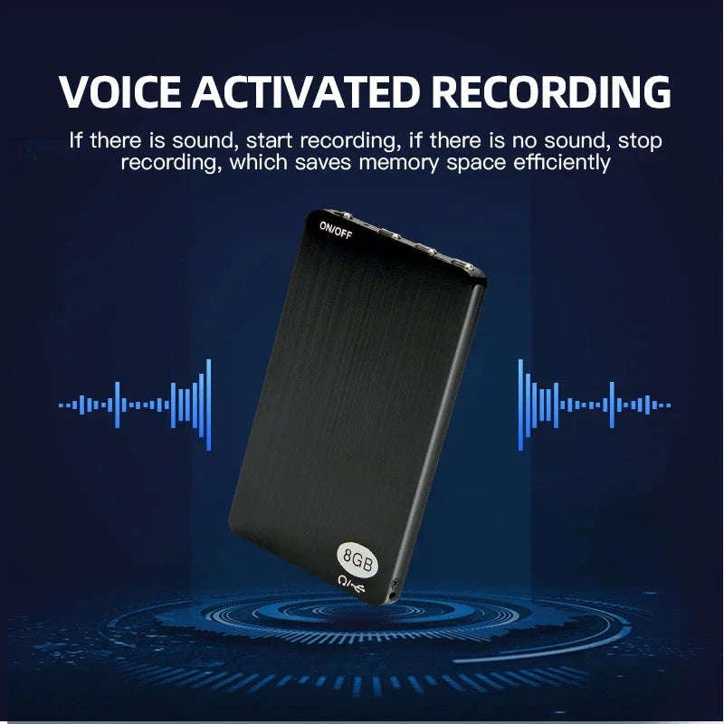 Ultra-Thin Voice Activated Recorder Card with 60H Recording-M2 / China Mainland / 8 GB