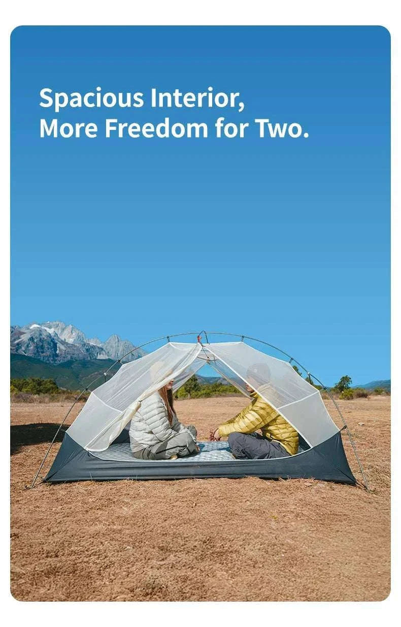Ultralight 2-Person Waterproof Trekking Tent 20D Nylon 1.8kg-2P - 20D - Gray / brazil