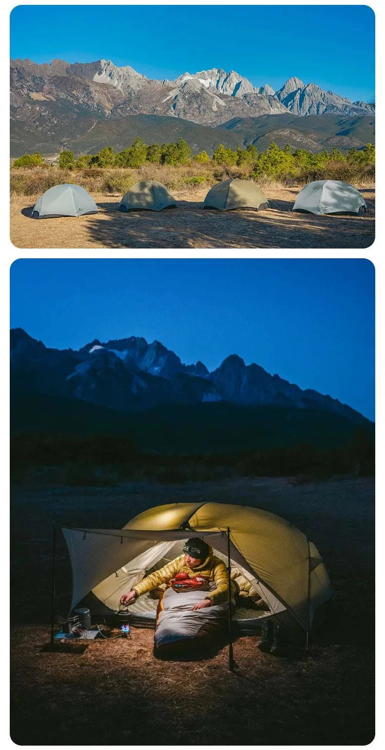 Ultralight 2-Person Waterproof Trekking Tent 20D Nylon 1.8kg-2P - 20D - Gray / brazil