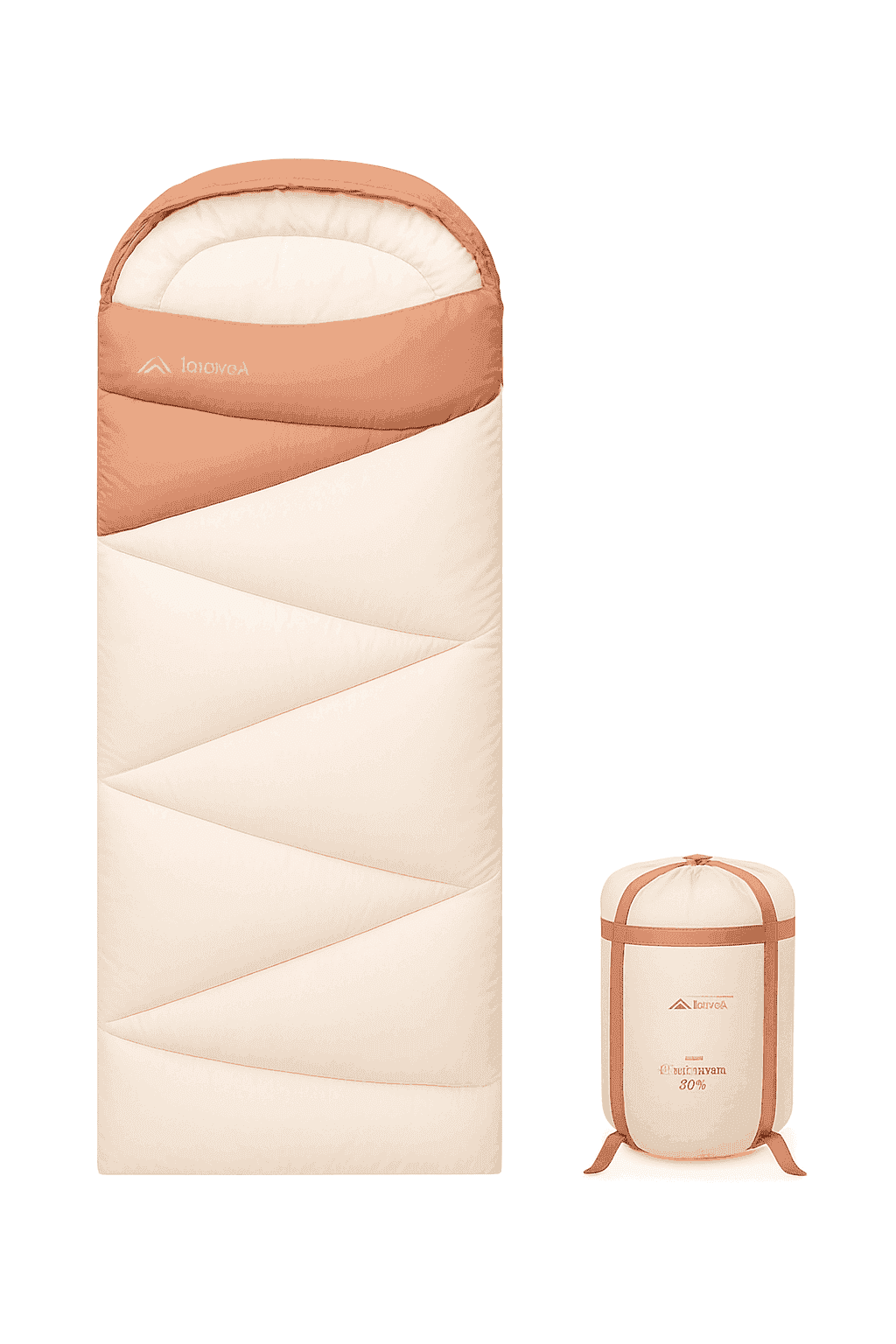 Ultralight 4 Season Camping Sleeping Bag-Orange 1.6kg