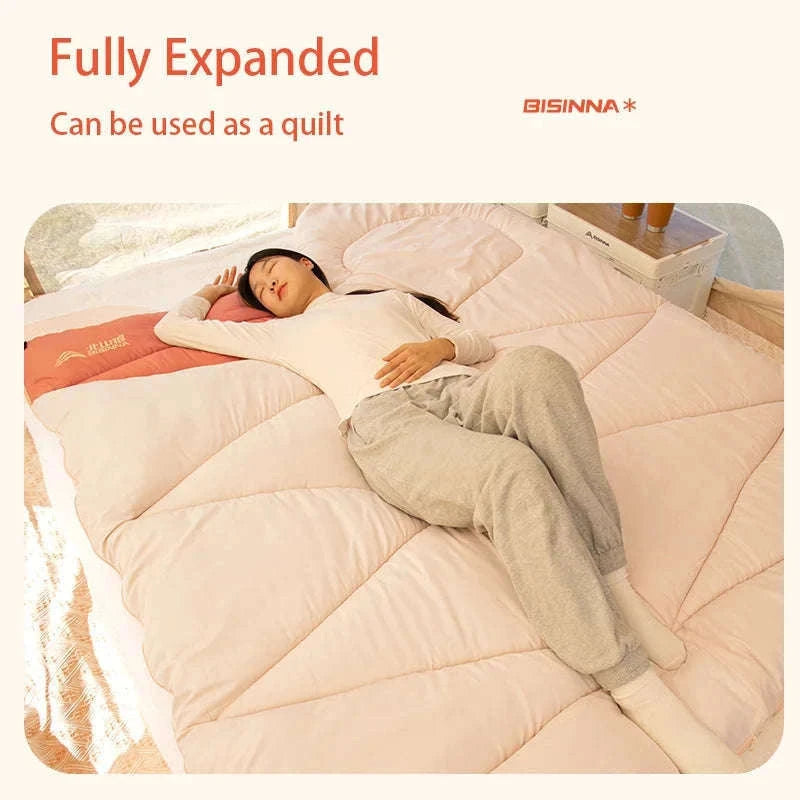 Ultralight 4 Season Camping Sleeping Bag-Orange 1.6kg