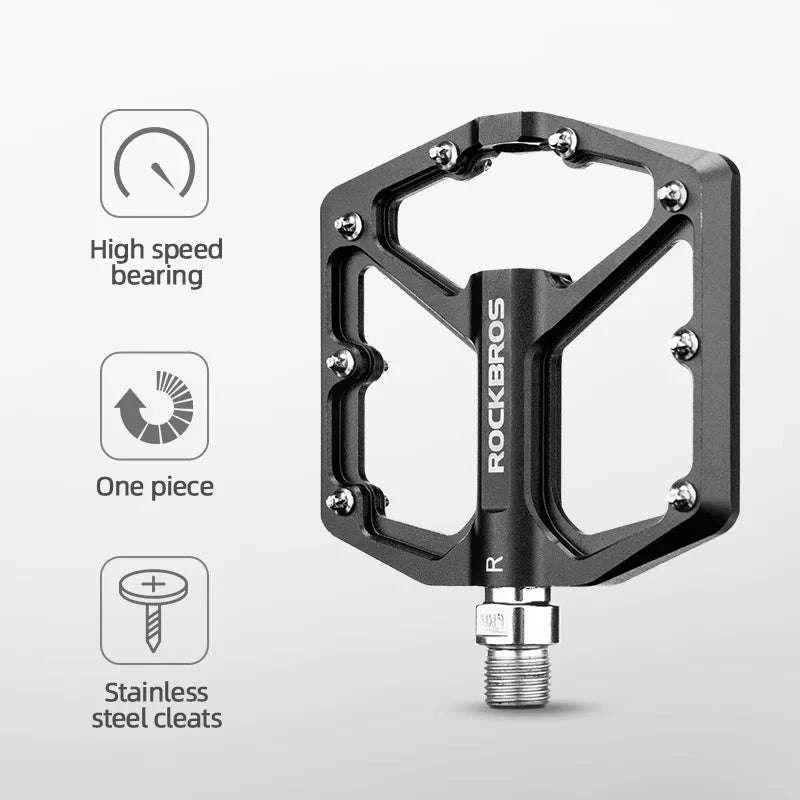Ultralight Aluminum Bike Pedals with Sealed DU Bearings Non-Slip Grip-K203-TI