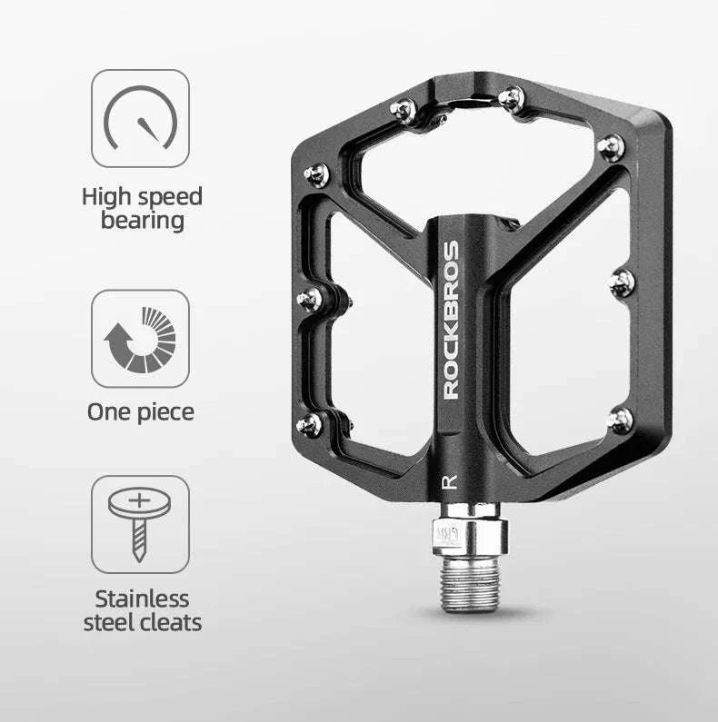 Ultralight Aluminum Bike Pedals with Sealed DU Bearings Non-Slip Grip-K203-TI
