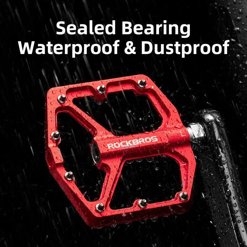 Ultralight Aluminum Bike Pedals with Sealed DU Bearings Non-Slip Grip-K203-TI