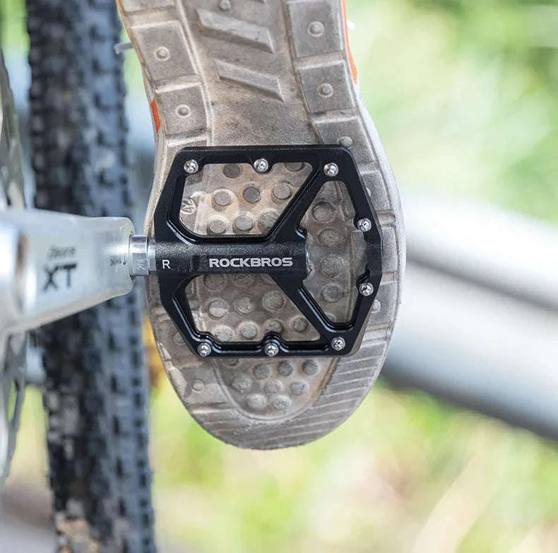 Ultralight Aluminum Bike Pedals with Sealed DU Bearings Non-Slip Grip-K203-TI