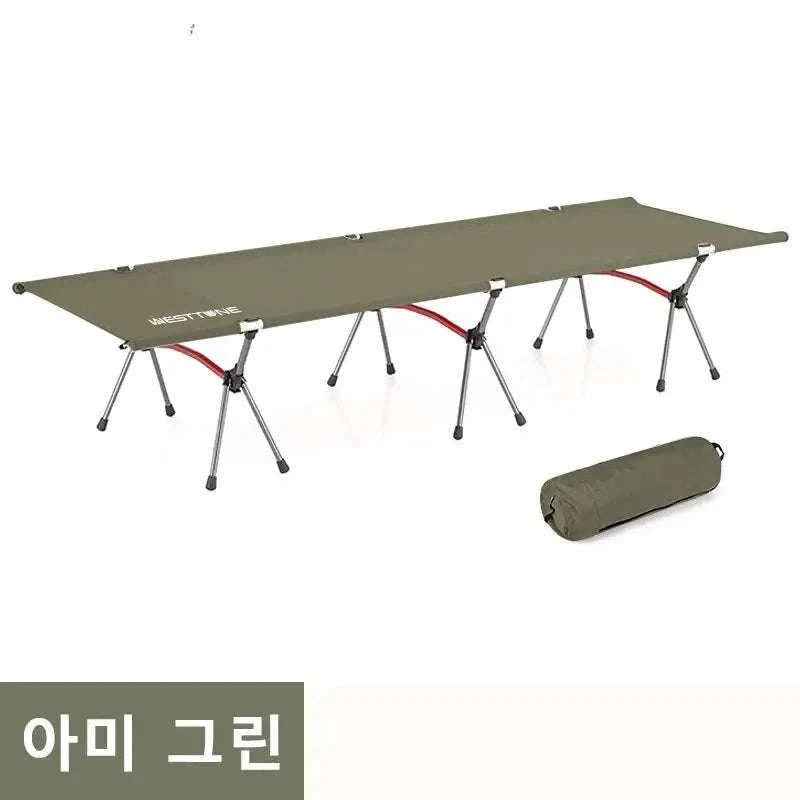 Ultralight Camping Cot Folding Bed for Hiking and Travel-Black