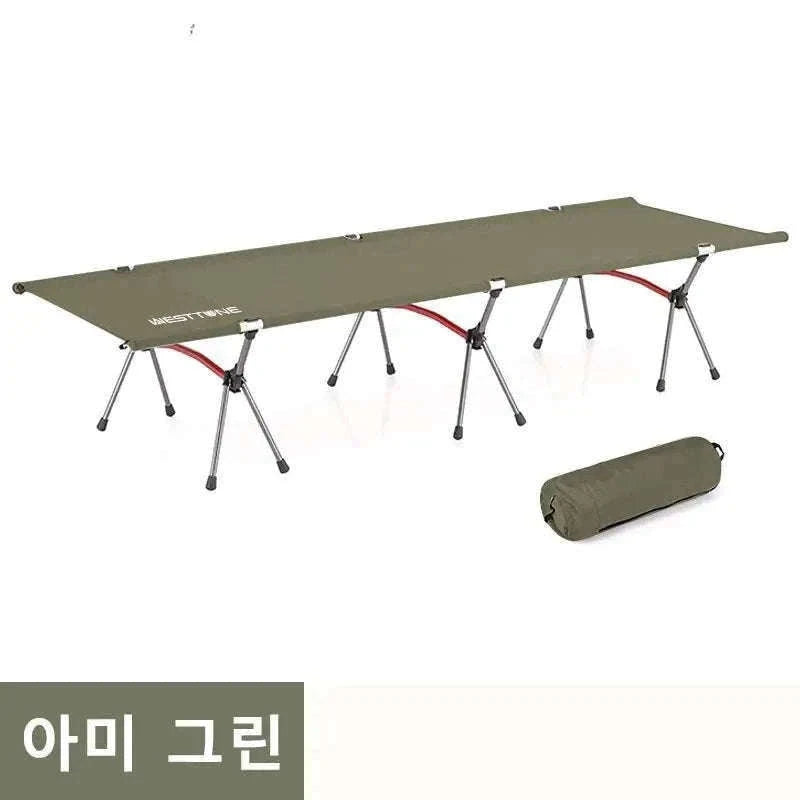 Ultralight Camping Cot Folding Bed for Hiking and Travel-Black
