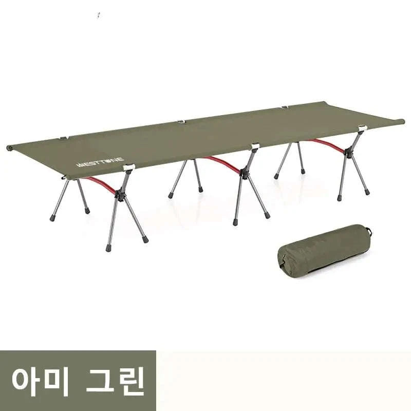 Ultralight Camping Cot Folding Bed for Hiking and Travel-Black