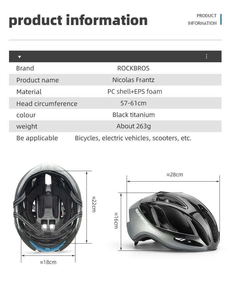 Ultralight Cycling Helmet 260g with 16-20 Vents Adjustable Fit-TS-42-7 / L (58-62cm)