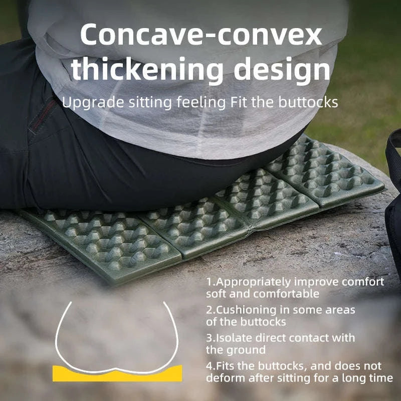 Ultralight Folding Camping Mat – 50g Portable Outdoor Seat Pad-Yello / One Seat
