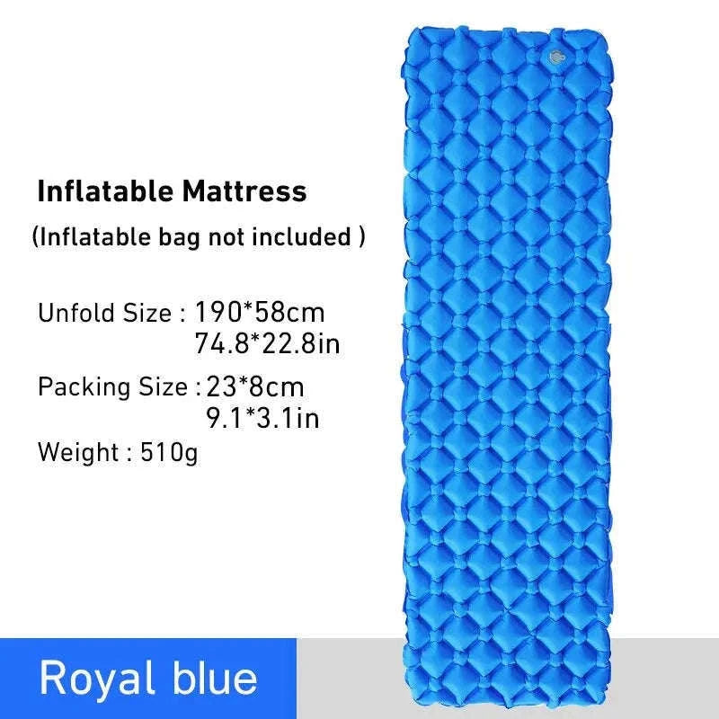 Ultralight Inflatable Camping Sleeping Pad, 550g for Travel-Green