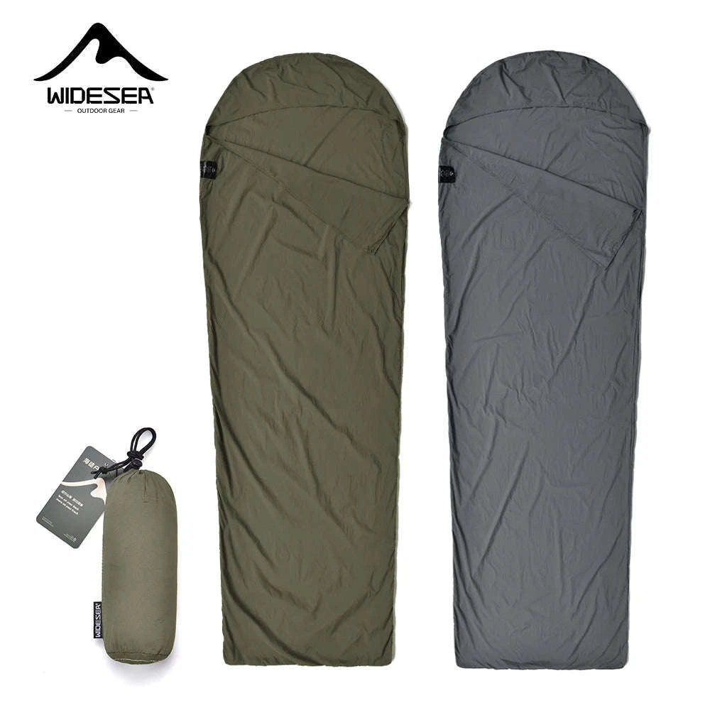 Ultralight Mummy Sleeping Bag Liner for Travel and Camping-GREY