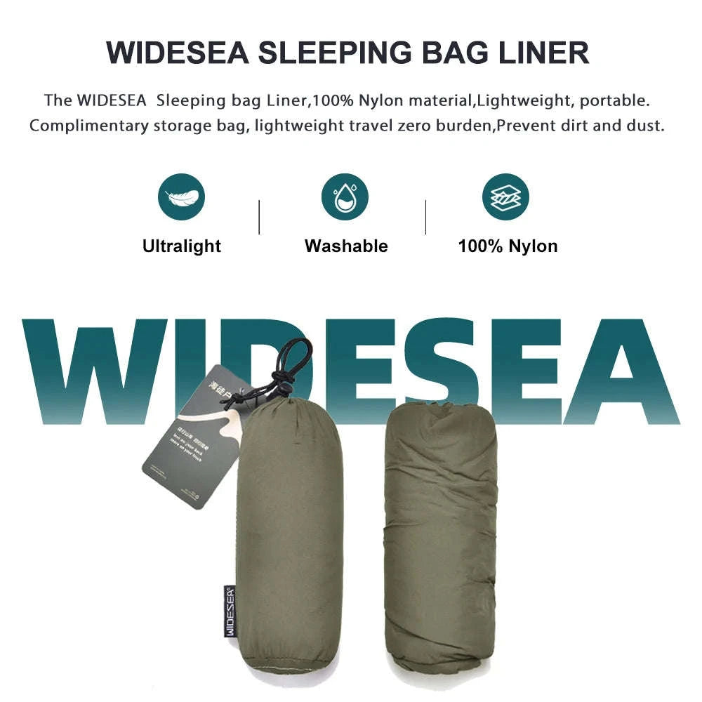 Ultralight Mummy Sleeping Bag Liner for Travel and Camping-GREY
