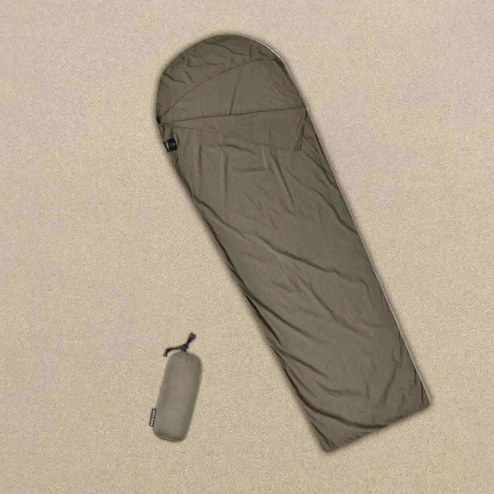 Ultralight Mummy Sleeping Bag Liner for Travel and Camping-GREY