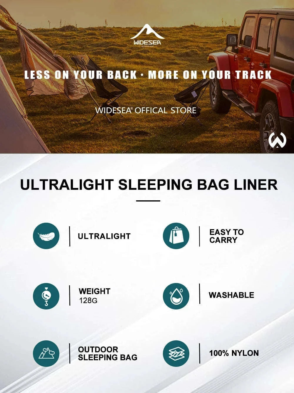 Ultralight Mummy Sleeping Bag Liner for Travel and Camping-GREY