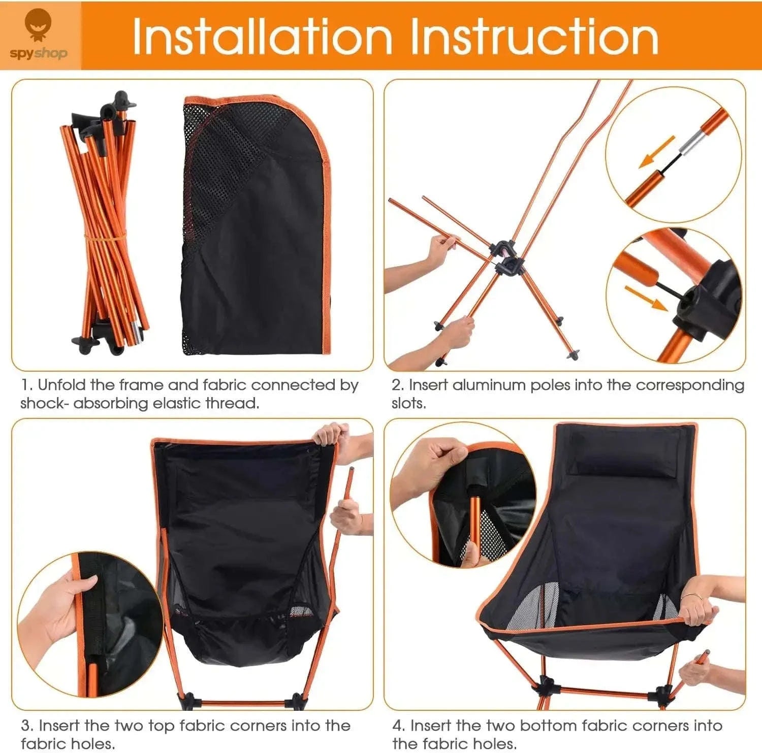 Ultralight Portable Camping Chair – Compact, Strong, Adventure‑Ready-black