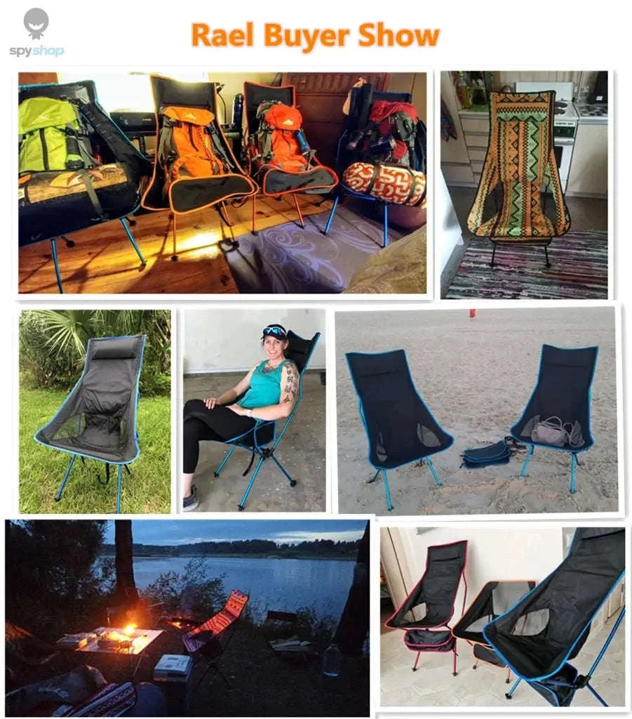 Ultralight Portable Camping Chair – Compact, Strong, Adventure‑Ready-black