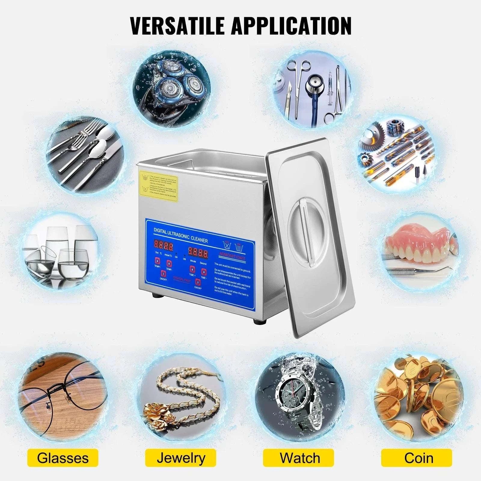 Ultrasonic Cleaner 1.3–30L Heated Digital Deep Cleaning Machine-22L / GERMANY