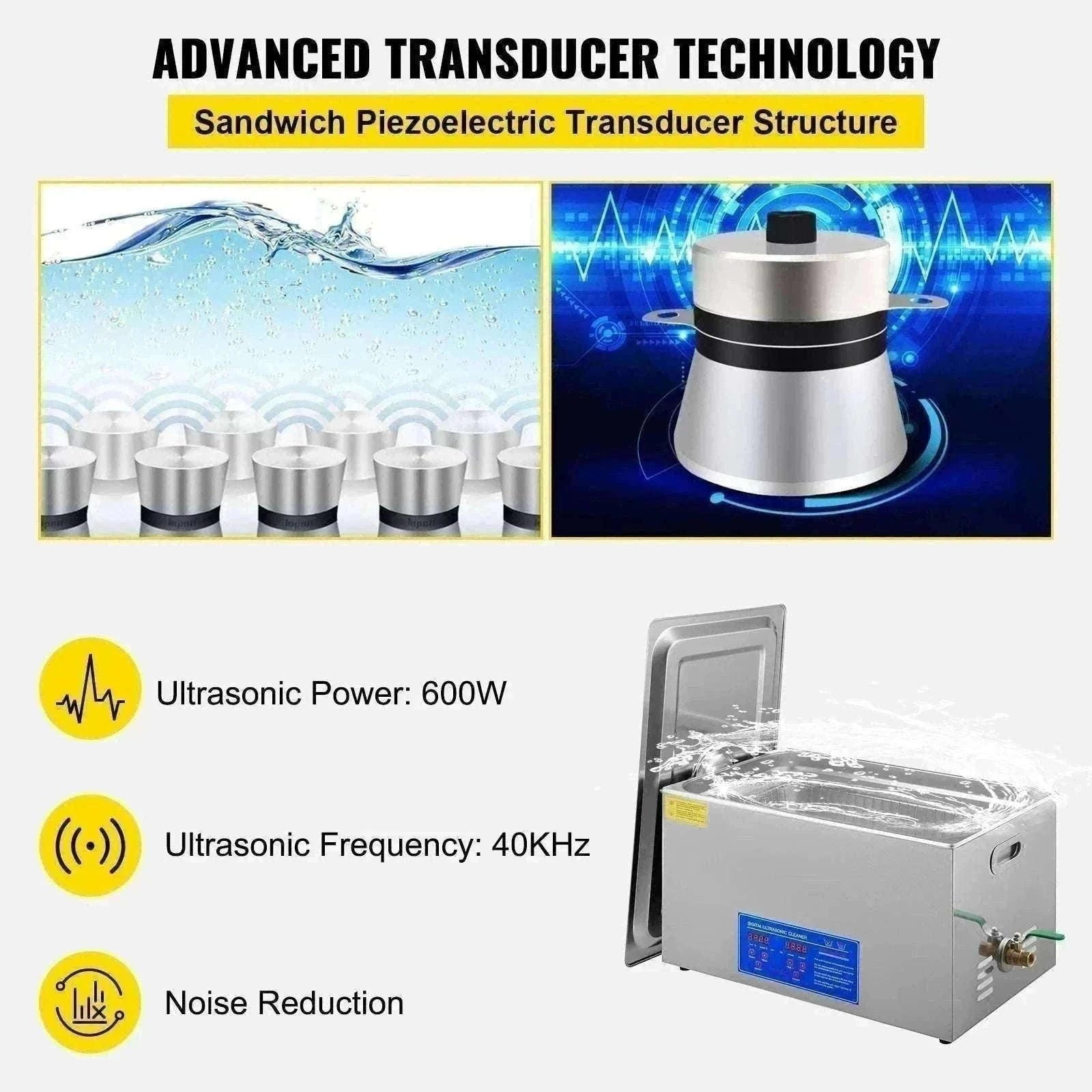 Ultrasonic Cleaner 1.3L–30L with Heat & Digital Timer Control-30L / CZECH REPUBLIC