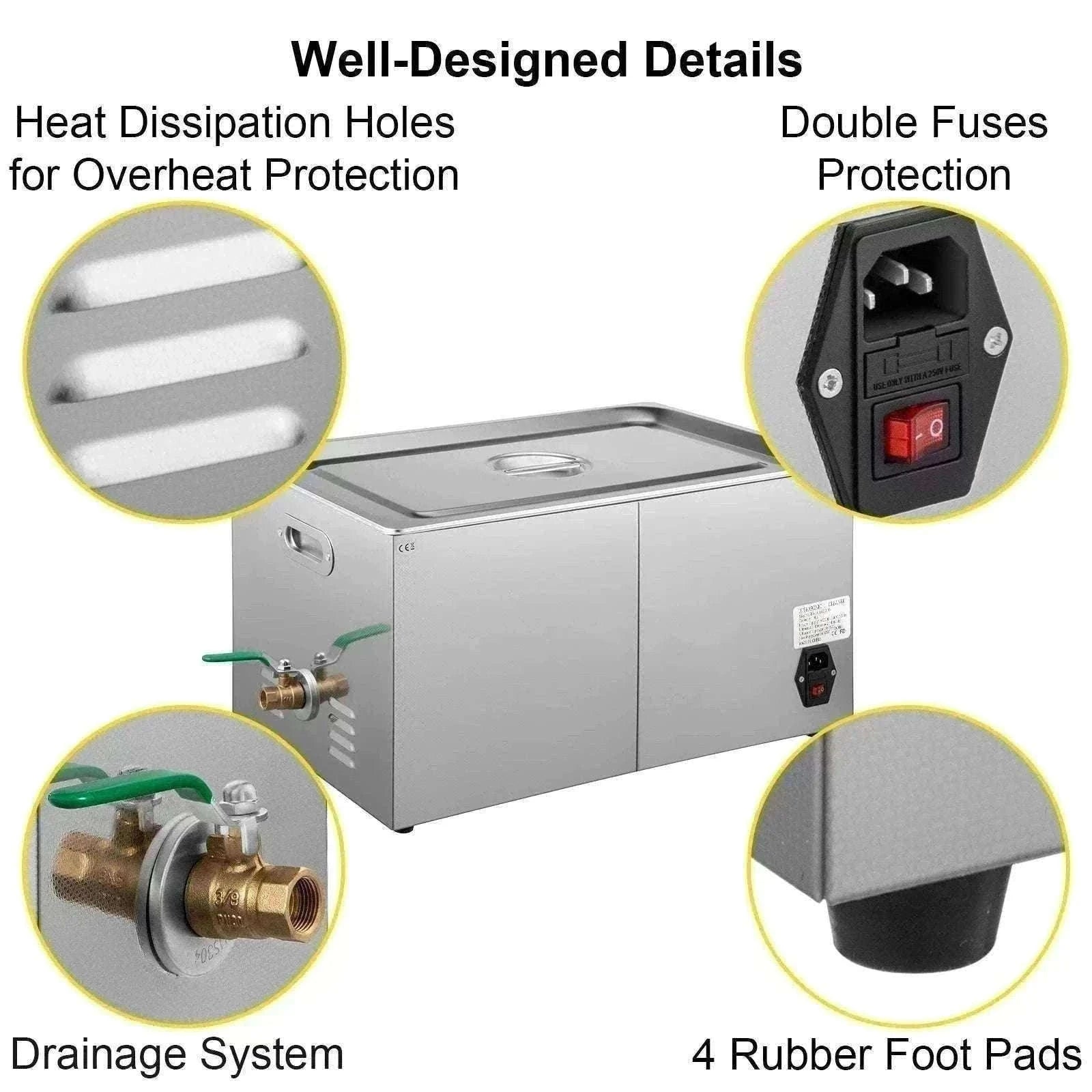 Ultrasonic Cleaner 1.3L–30L with Heat & Digital Timer Control-30L / CZECH REPUBLIC
