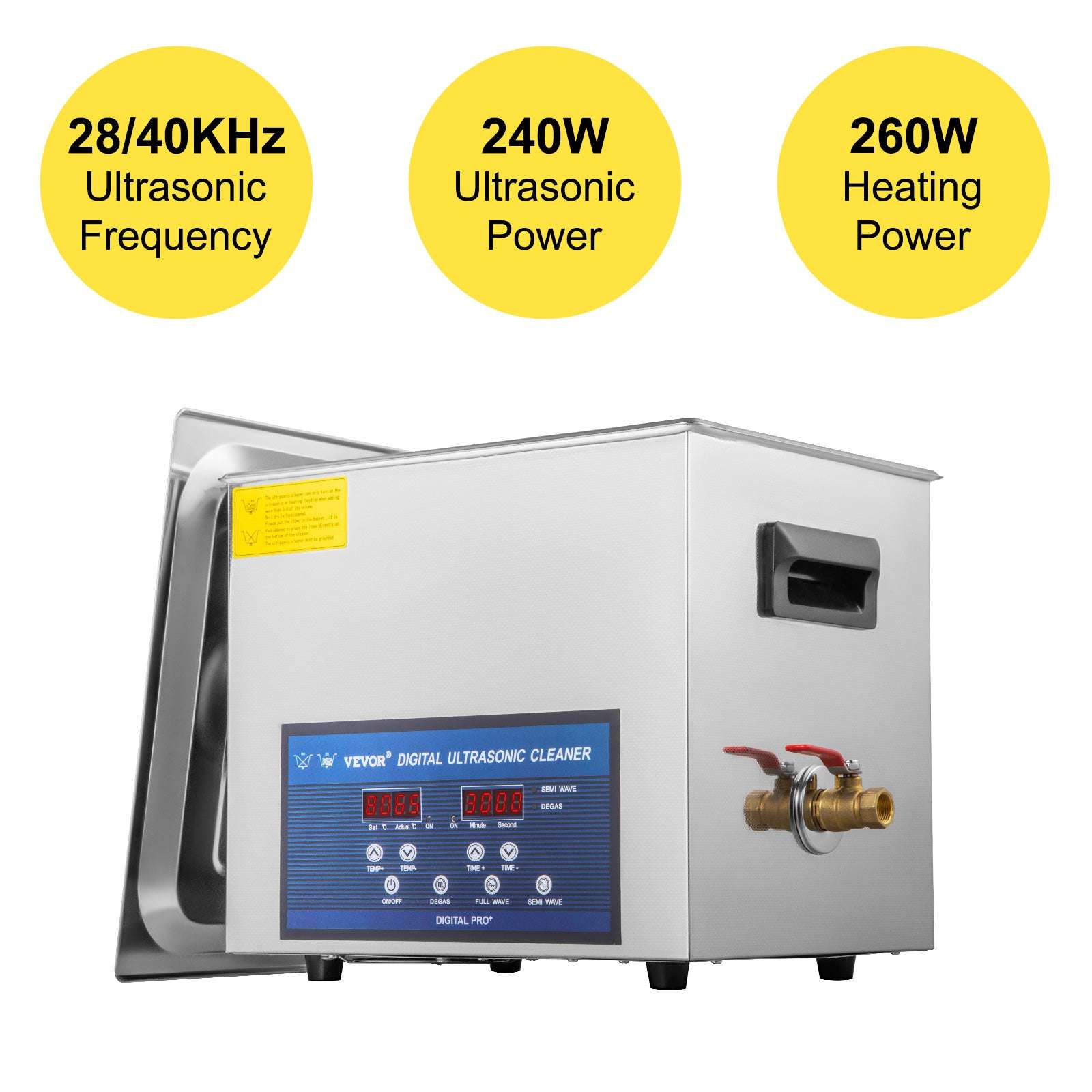 Ultrasonic Cleaner 10L / 30L Dual Frequency 28/40kHz with Heating-30 L Tank / Poland