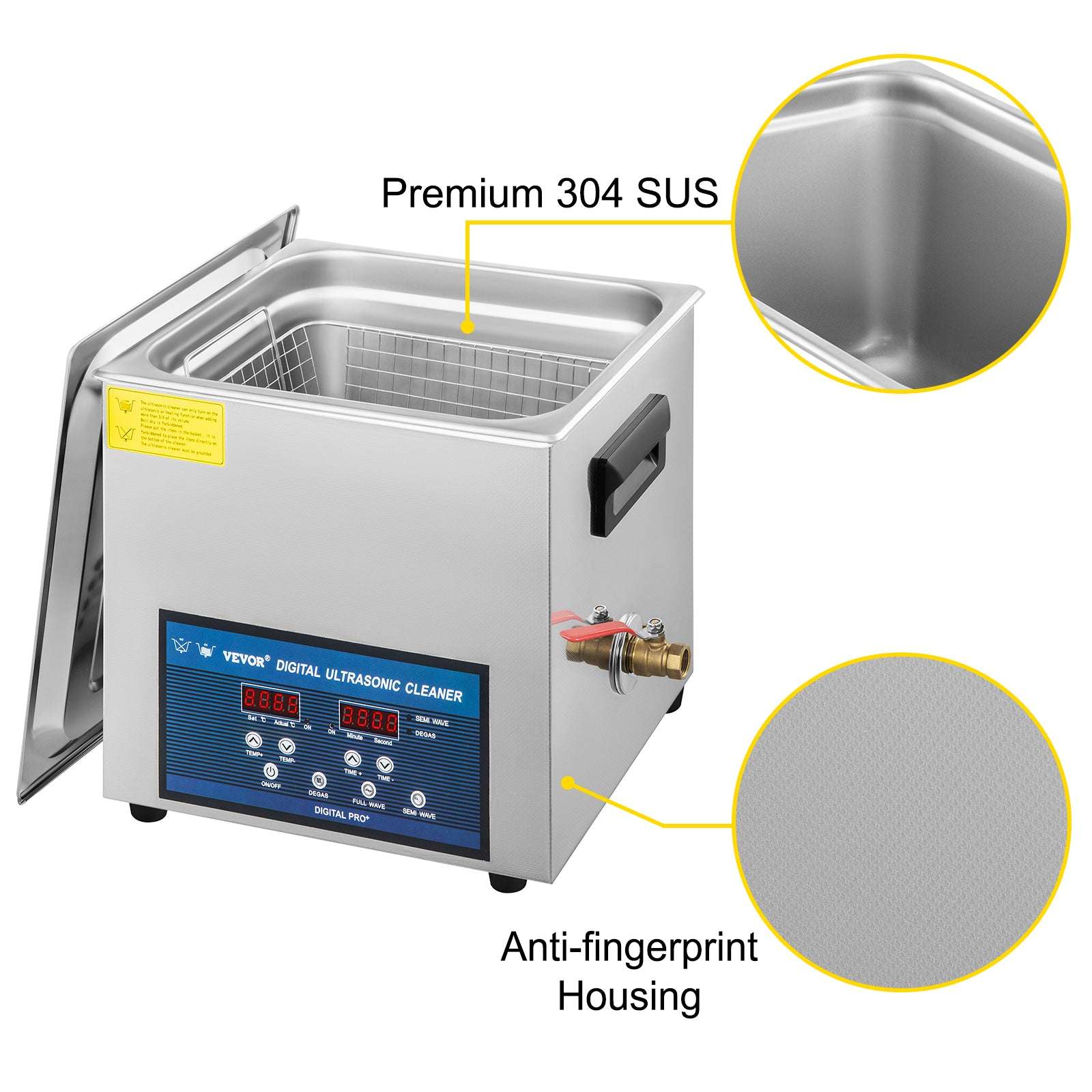 Ultrasonic Cleaner 10L / 30L Dual Frequency 28/40kHz with Heating-30 L Tank / Poland
