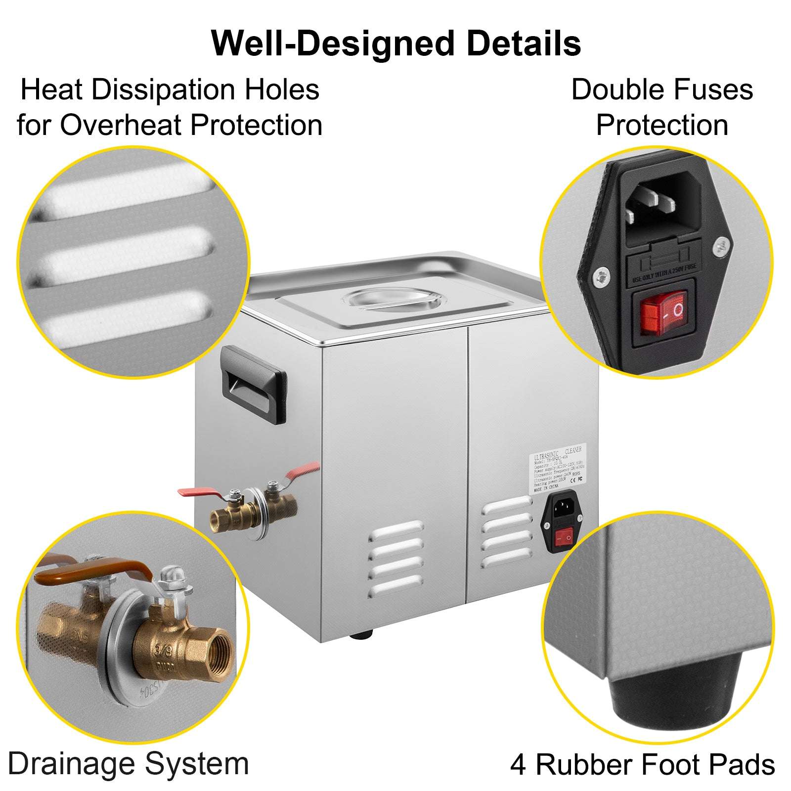 Ultrasonic Cleaner 10L / 30L Dual Frequency 28/40kHz with Heating-30 L Tank / Poland