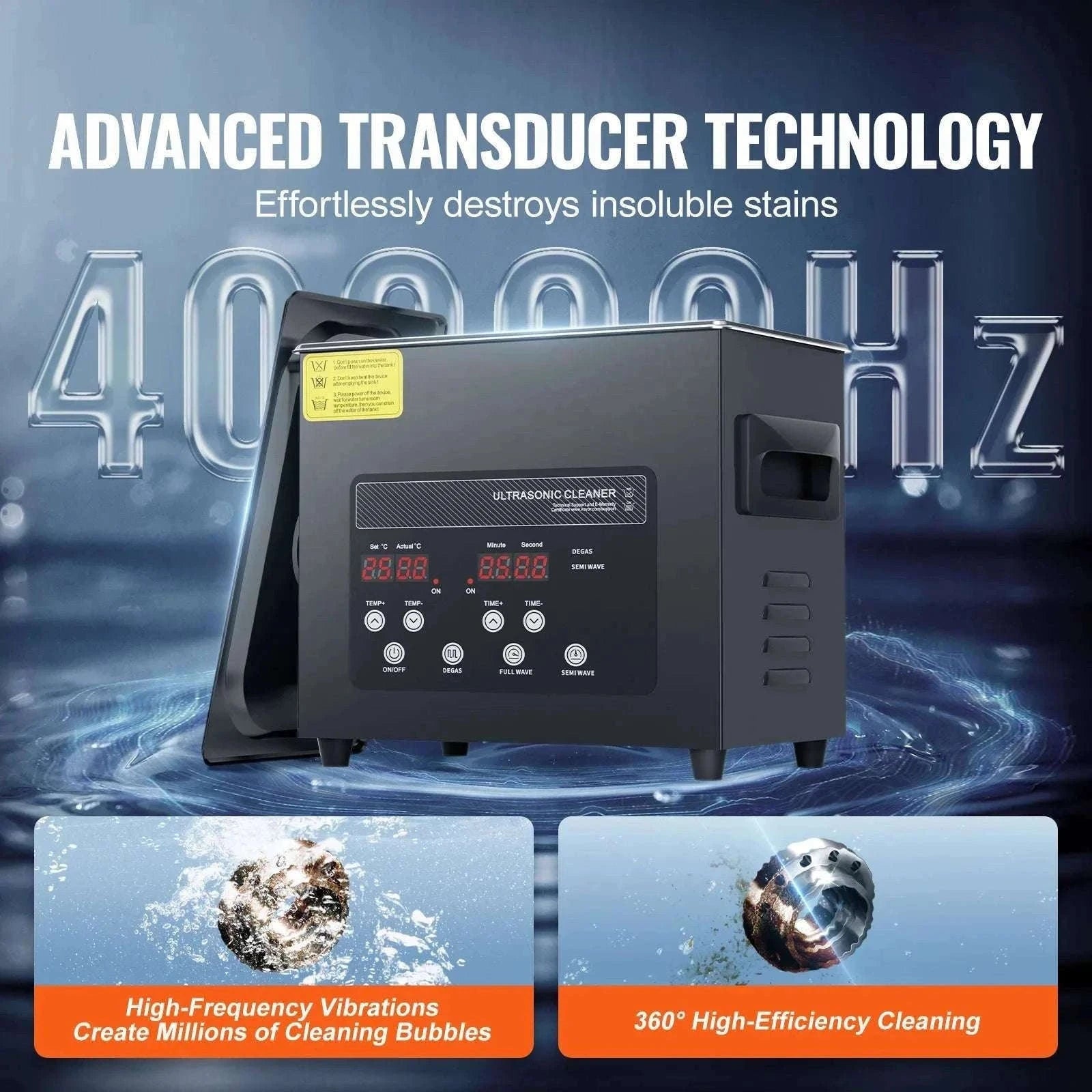 Ultrasonic Cleaner 2L–15L 40kHz Deep Cleaning with Timer & Heat-15L / Poland