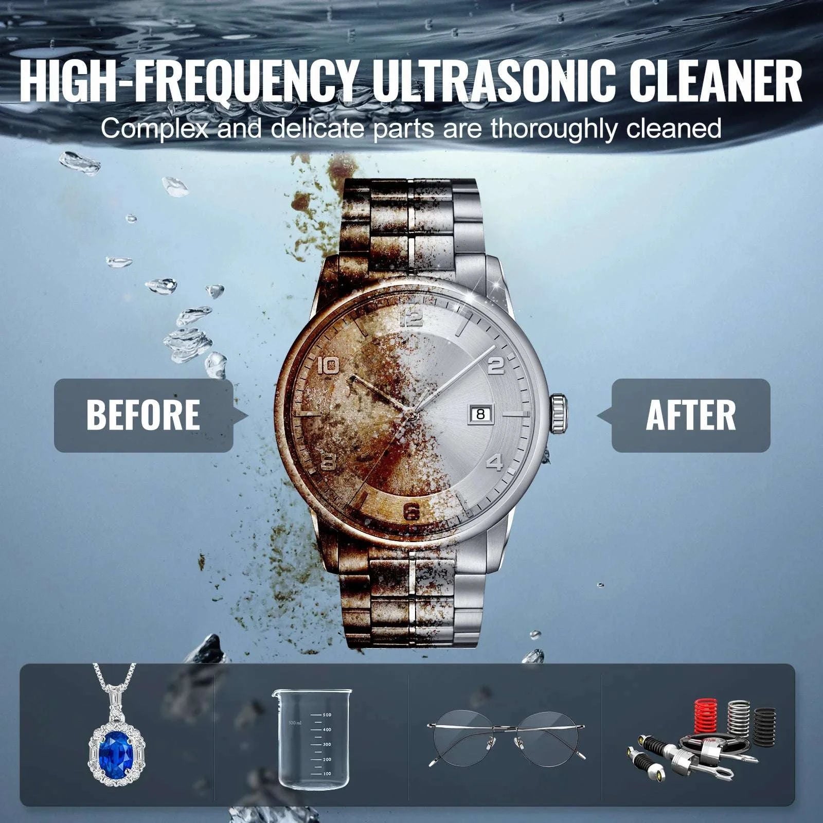 Ultrasonic Cleaner 2L–15L with Timer for Deep Precision Cleaning-15L / Poland