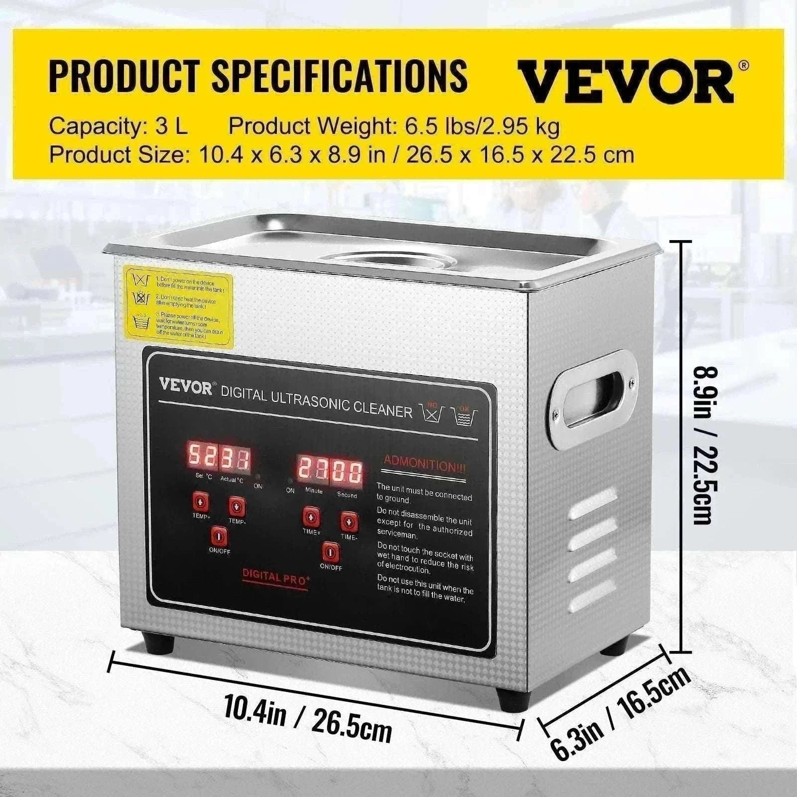 Ultrasonic Cleaner 2L–30L Stainless Steel Deep Cleaning Machine-30L / GERMANY