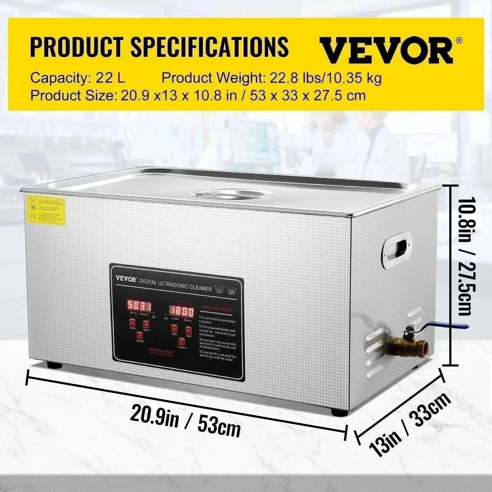 Ultrasonic Cleaner 2L–30L Stainless Steel Deep Cleaning Machine-30L / GERMANY