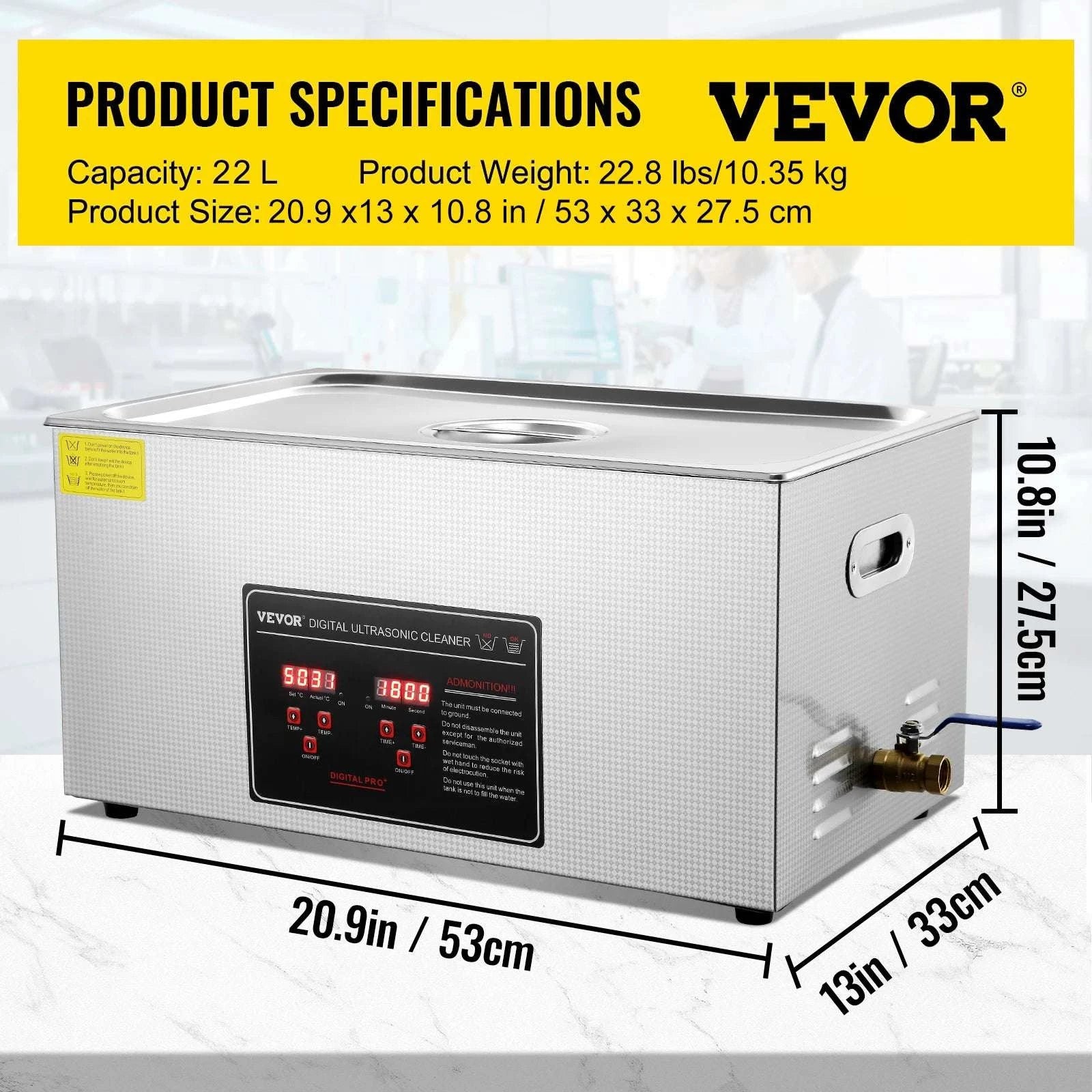 Ultrasonic Cleaner 2L–30L Stainless Steel Deep Cleaning Machine-30L / GERMANY