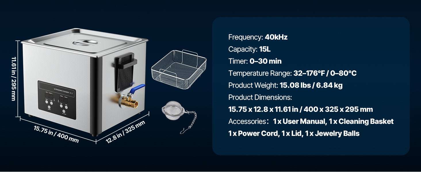 Ultrasonic Cleaner 6L–30L Stainless Steel Bath for Jewelry & Parts-6L / United States