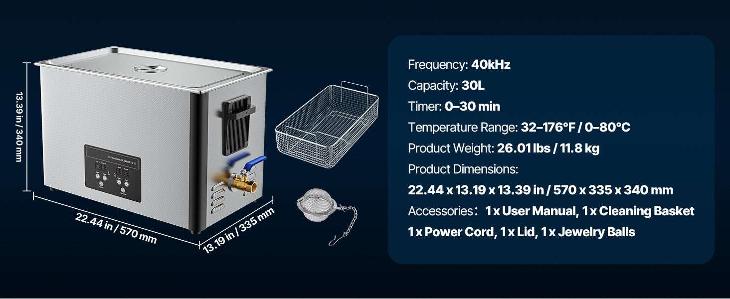 Ultrasonic Cleaner 6L–30L Stainless Steel Bath for Jewelry & Parts-6L / United States