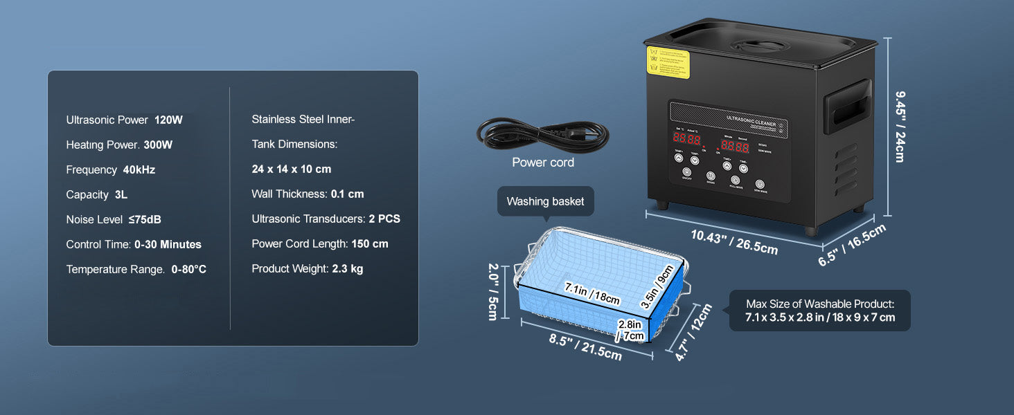 Ultrasonic Cleaner 2L–15L with Timer for Deep Precision Cleaning