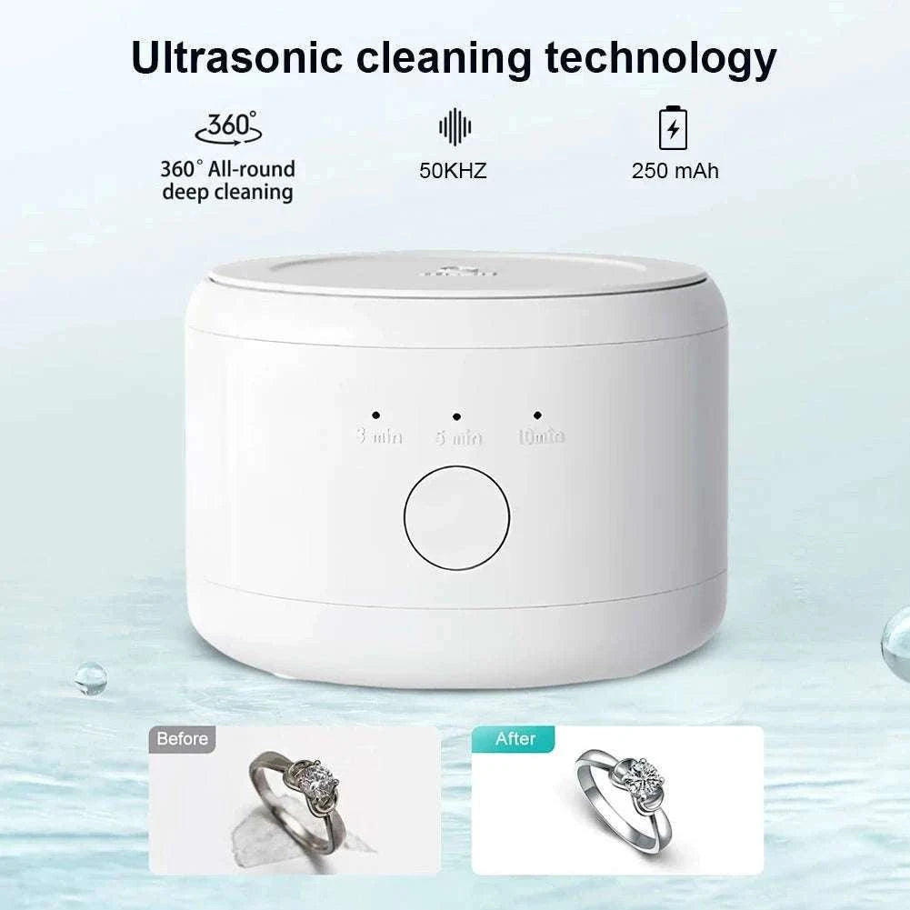 Ultrasonic Cleaner for Jewelry, Glasses & Dentures USB Rechargeable-