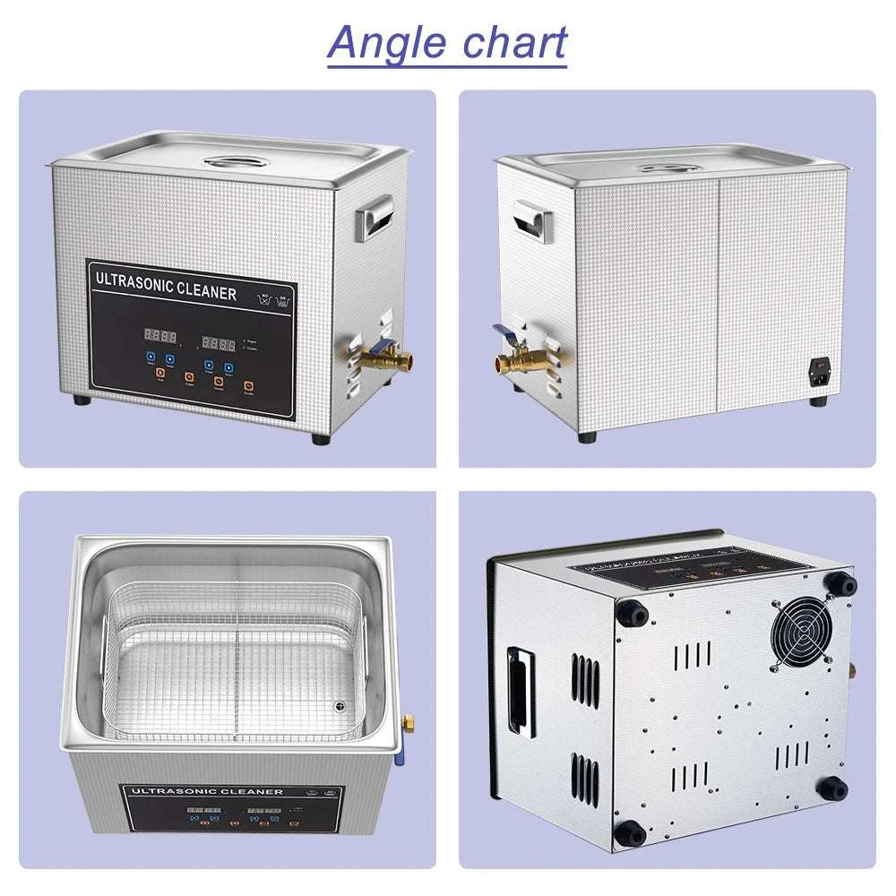 Ultrasonic Cleaner Machine 40kHz Heated Bath for Jewelry, Dental & Tools-30L 840W CJ100SD-4 / EU / China Mainland