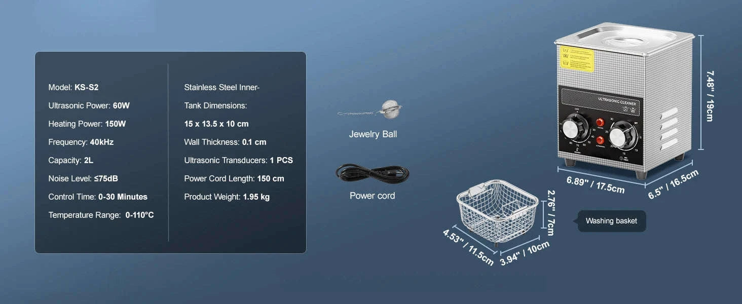 Ultrasonic Cleaner with Heater and Timer for Tools and Parts-15L / spain