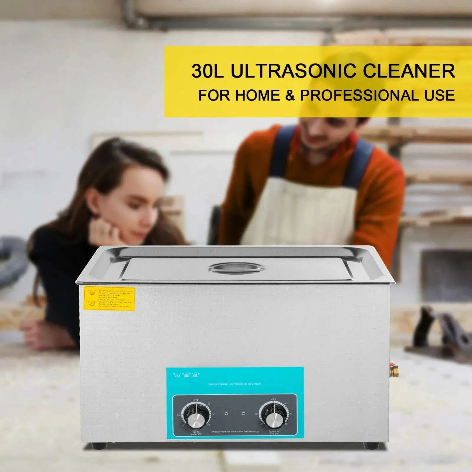 Ultrasonic Cleaner with Heating 2L–30L Deep Cleaning Machine-6.5 L / spain