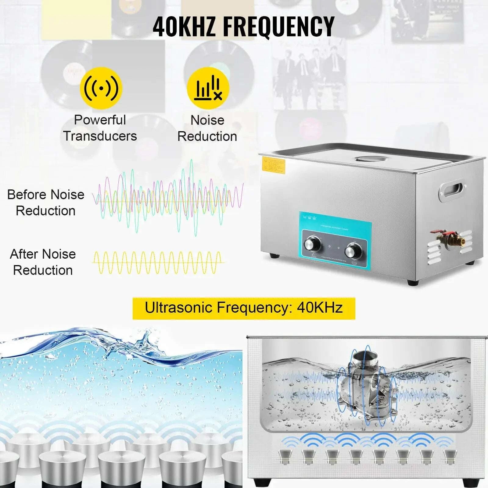 Ultrasonic Cleaner with Heating 2L–30L Deep Cleaning Machine-6.5 L / spain