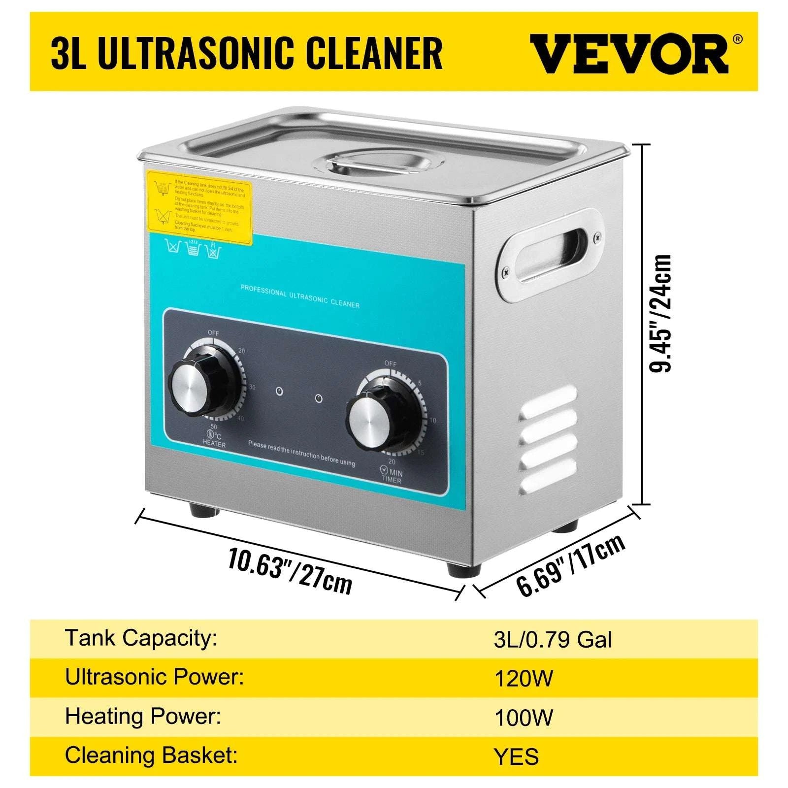 Ultrasonic Cleaner with Heating 2L–30L Deep Cleaning Machine-6.5 L / spain