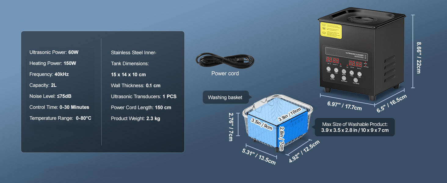 Ultrasonic Cleaner with Timer-15L / Germany