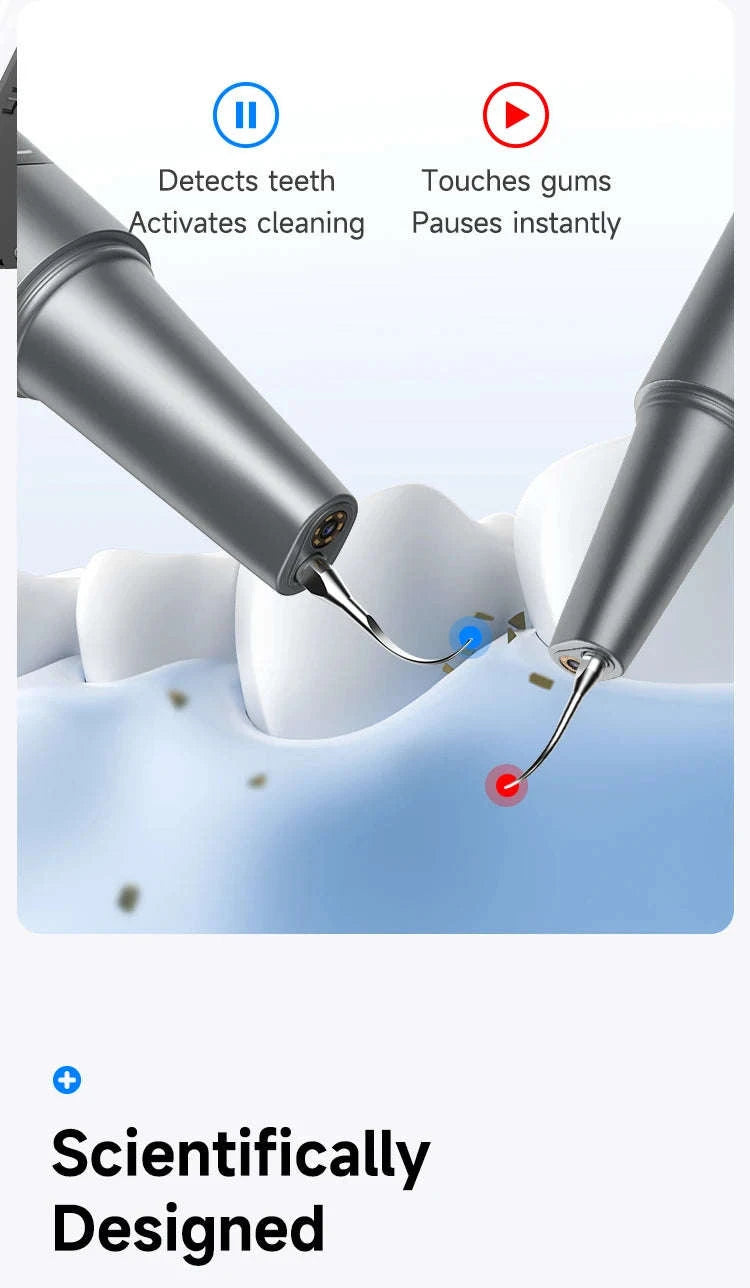 Ultrasonic Dental Scaler with LED Light & 5 Cleaning Modes-as show