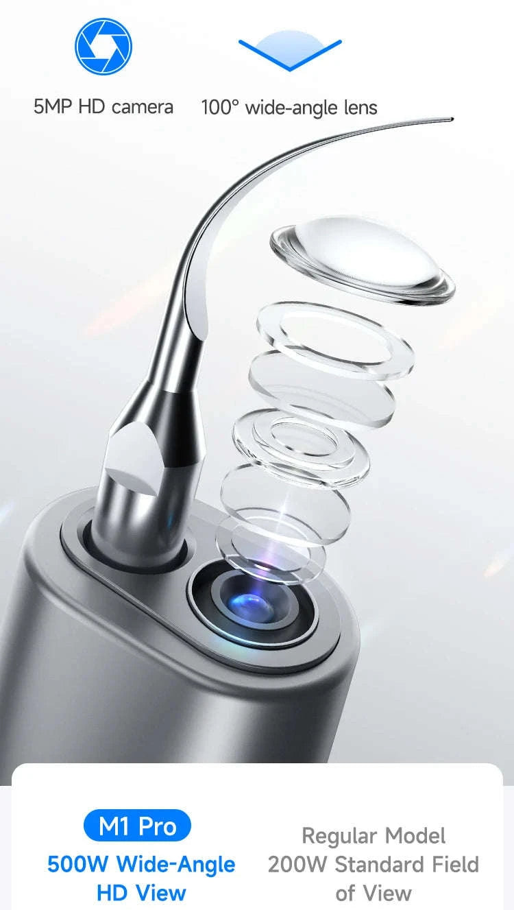 Ultrasonic Dental Scaler with LED Light & 5 Cleaning Modes-as show