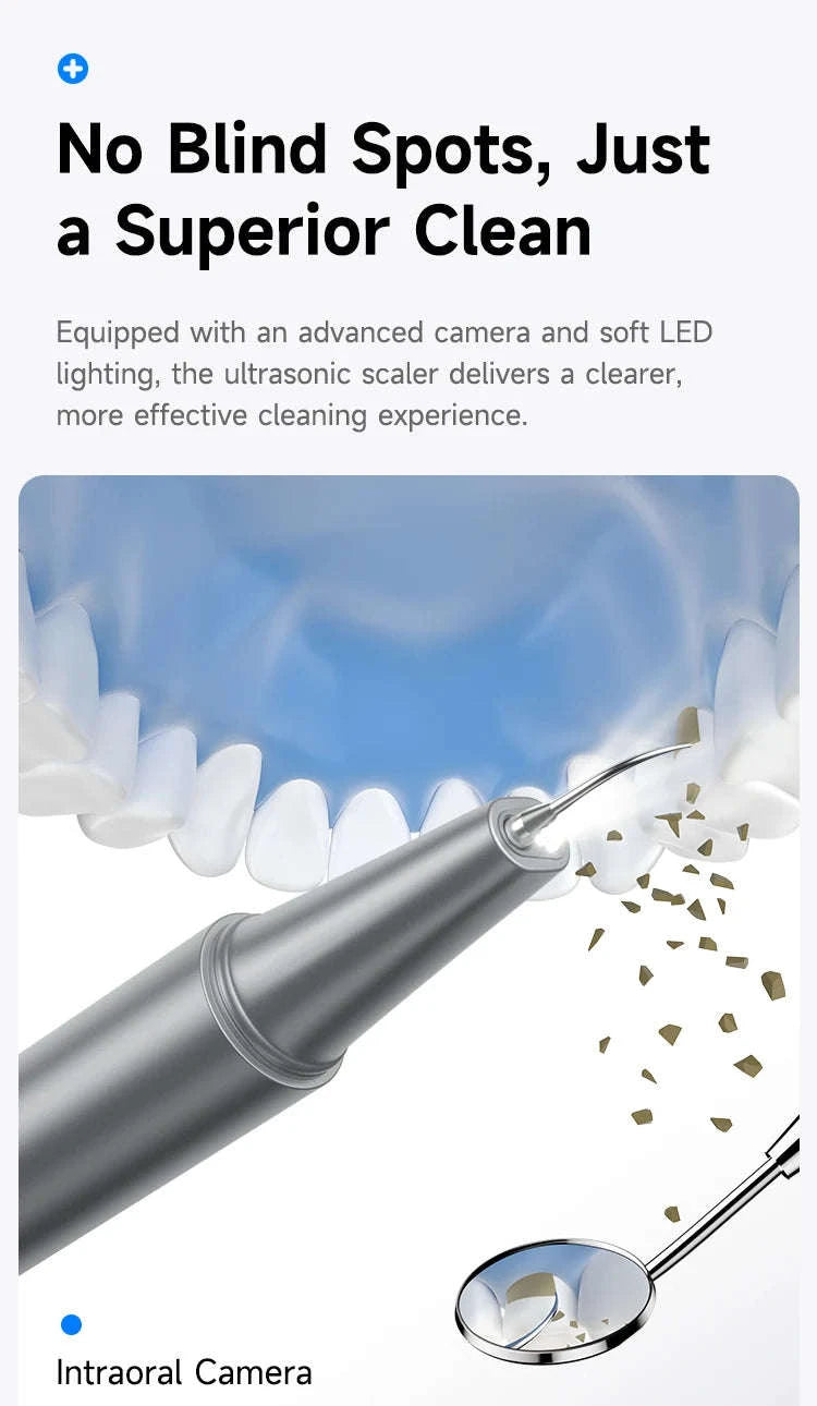 Ultrasonic Tooth Cleaner with Camera Tartar Remover Tool-as show