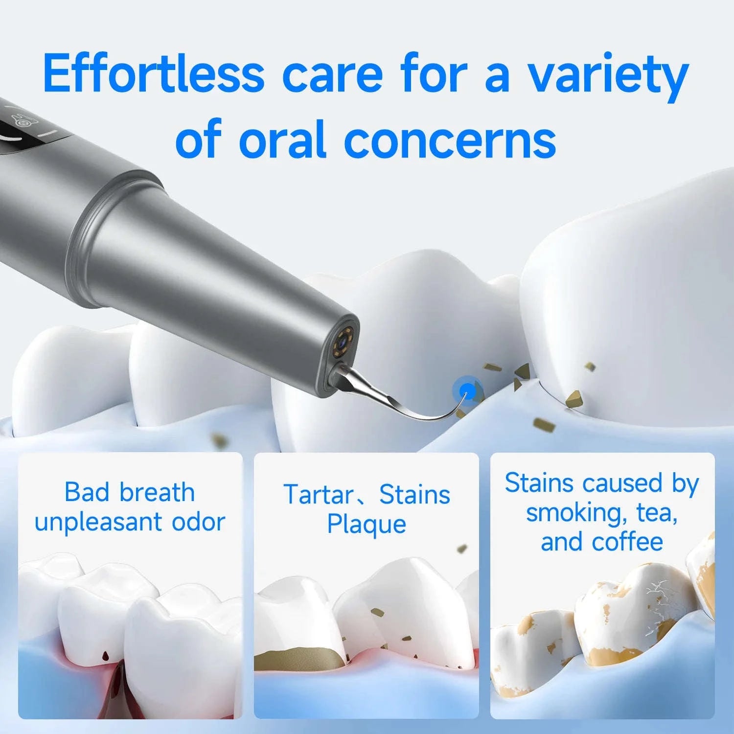 Ultrasonic Tooth Cleaner with Camera Tartar Remover Tool-as show