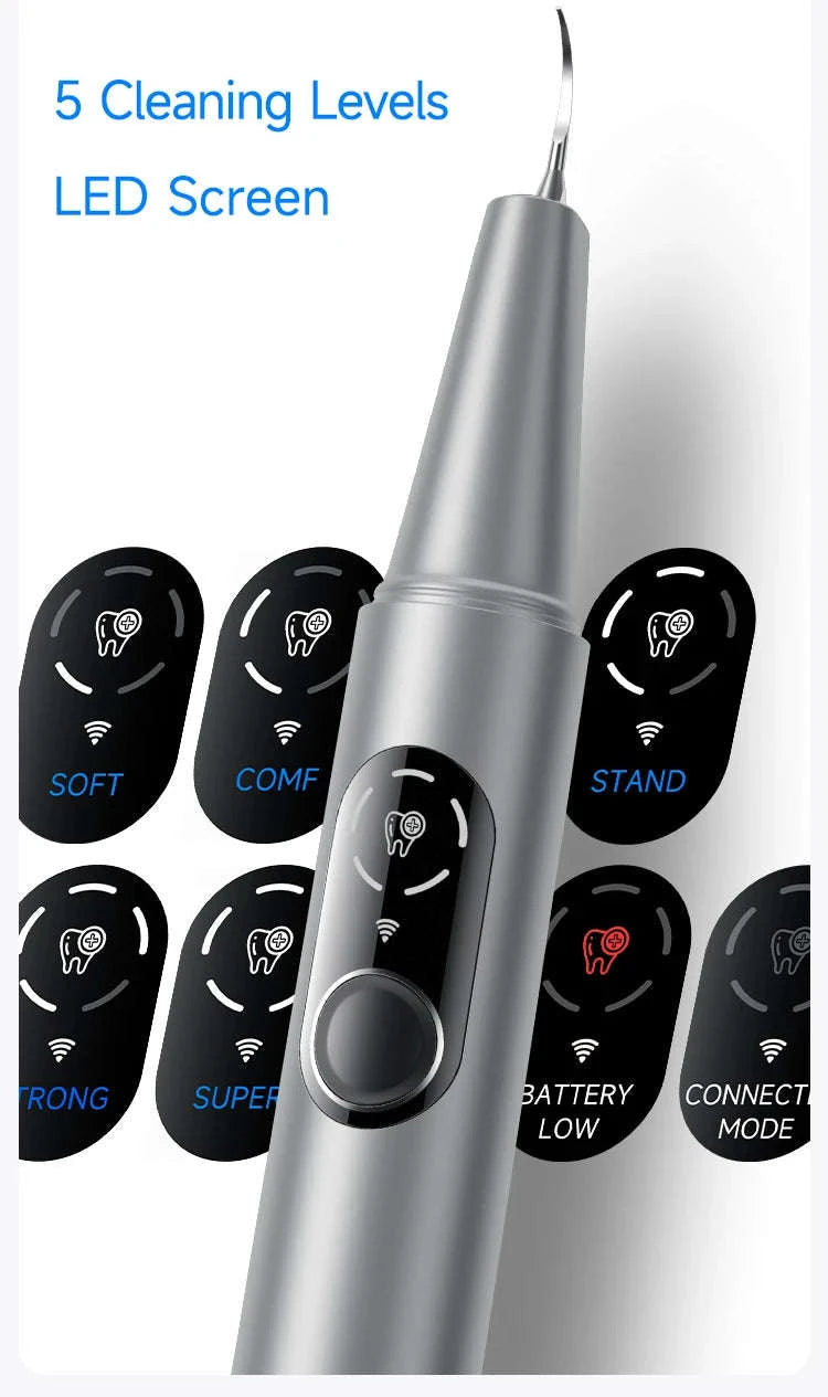 Ultrasonic Tooth Cleaner with Camera Tartar Remover Tool-as show